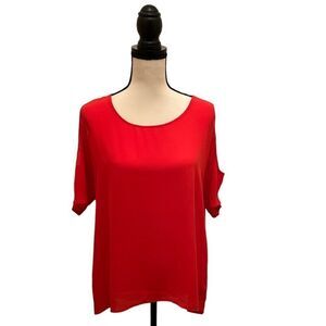 Chaus New York ladies cold shoulder size medium coral shirt.